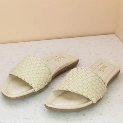 Inc.5 Mules WOVEN FLAT MULE - BEIGE