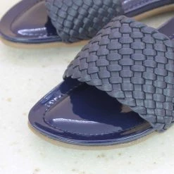 Inc.5 WOVEN FLAT MULE - BLUE