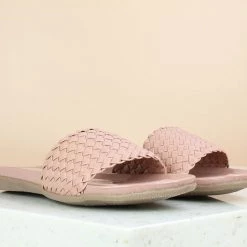 Inc.5 WOVEN FLAT MULE - PEACH Mules