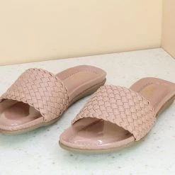 Inc.5 WOVEN FLAT MULE - PEACH Mules