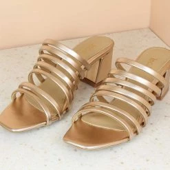 Inc.5 STRAPY BLOCK HEEL MULES