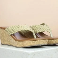 Inc.5 PLATFORM WOVEN THONG - BEIGE SALE