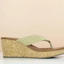 Inc.5 PLATFORM WOVEN THONG - BEIGE SALE