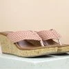 Inc.5 SALE PLATFORM WOVEN THONG - PEACH