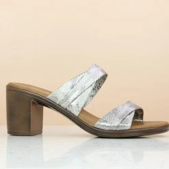 Inc.5 BLOCK HEEL MULE-GUN METAL