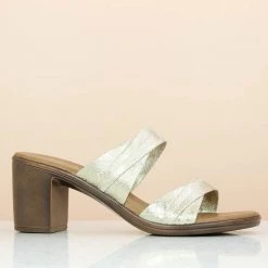 Inc.5 SALE BLOCK HEEL MULE-LIGHT GOLD