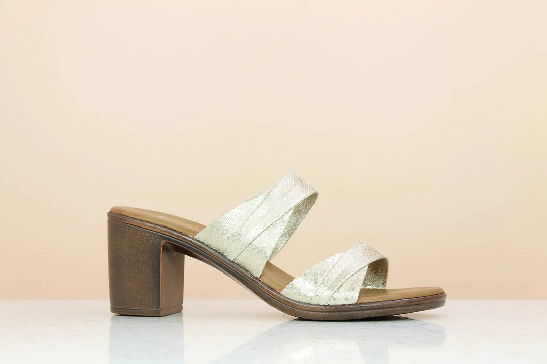 Inc.5 SALE BLOCK HEEL MULE-LIGHT GOLD 4 Inc.5 SALE BLOCK HEEL MULE-LIGHT GOLD