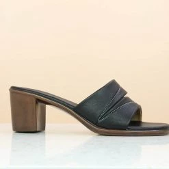 Inc.5 SALE BLOCK HEEL PU CASUAL MULE-BLACK