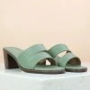 Inc.5 BLOCK HEEL MULE-GREEN