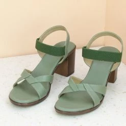 Inc.5 BLOCK HEEL SANDAL-GREEN