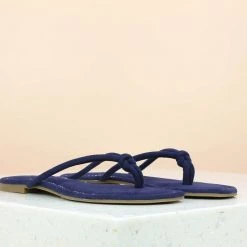 Inc.5 FLAT HARD CASUAL THONG-BLUE SALE