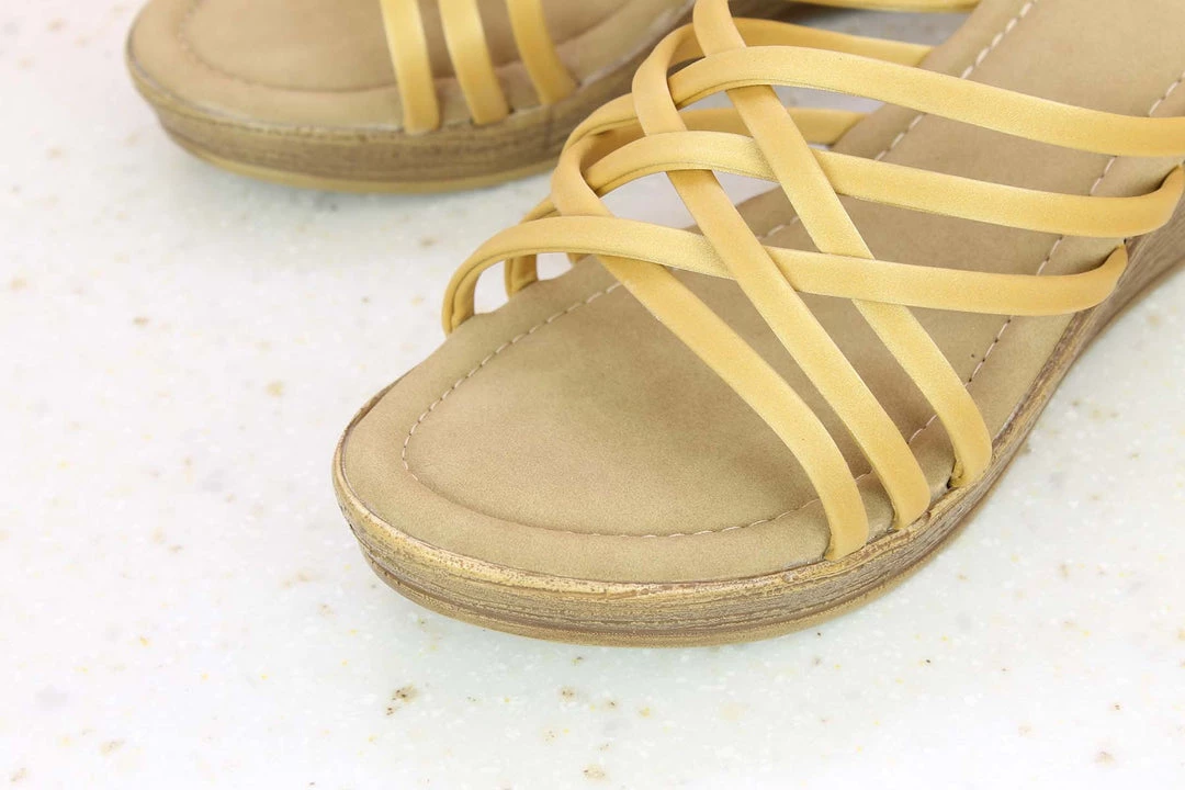 Inc.5 SALE STRAPY VEDGE MULE - CAMEL 4 Inc.5 SALE STRAPY VEDGE MULE - CAMEL