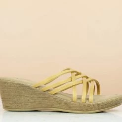 Inc.5 SALE STRAPY VEDGE MULE - CAMEL 8 Inc.5 SALE STRAPY VEDGE MULE - CAMEL