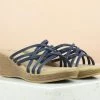 Inc.5 SALE STRAPY VEDGE MULE - BLUE