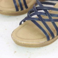 Inc.5 SALE STRAPY VEDGE MULE - BLUE