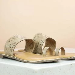 Inc.5 LASER CUT TOE POST - ANTIQUE GOLD SALE