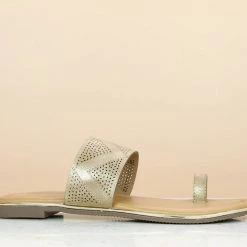 Inc.5 LASER CUT TOE POST - ANTIQUE GOLD SALE