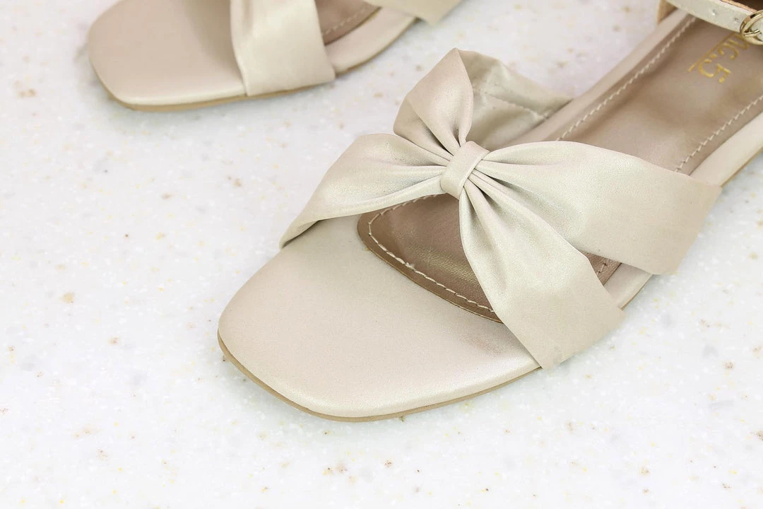 Inc.5 FLAT COUNTERED SANDAL - BEIGE 4 Inc.5 FLAT COUNTERED SANDAL - BEIGE