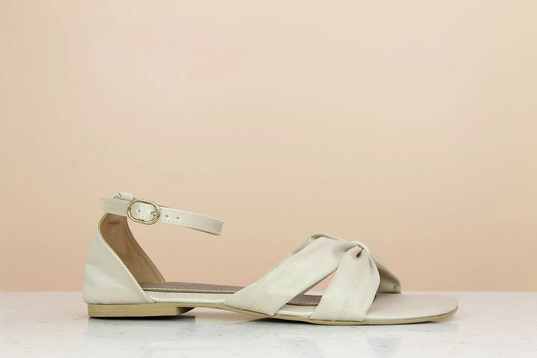 Inc.5 FLAT COUNTERED SANDAL - BEIGE 5 Inc.5 FLAT COUNTERED SANDAL - BEIGE