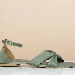 Inc.5 FLAT COUNTERED SANDAL - GREEN