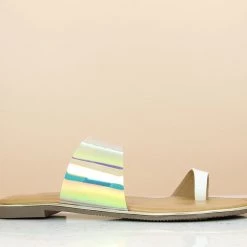 Inc.5 TRANSPARENT FLAT TOE POST - WHITE 8 Inc.5 TRANSPARENT FLAT TOE POST - WHITE