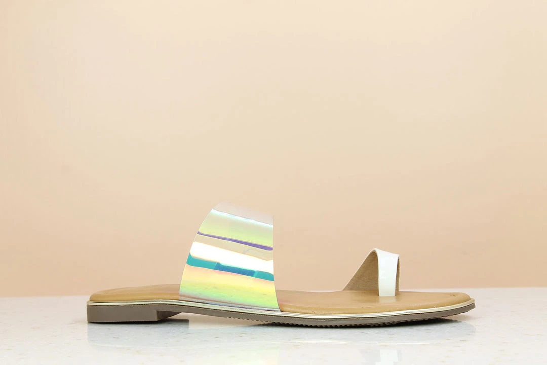 Inc.5 TRANSPARENT FLAT TOE POST - WHITE 5 Inc.5 TRANSPARENT FLAT TOE POST - WHITE