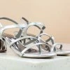 Inc.5 SALE METALLIC ROUND HEEL SANDAL