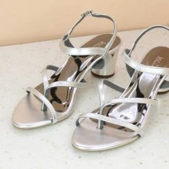 Inc.5 SALE METALLIC ROUND HEEL SANDAL