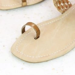 Inc.5 WOVEN FLAT TOE POST-ANTIQUE GOLD SALE