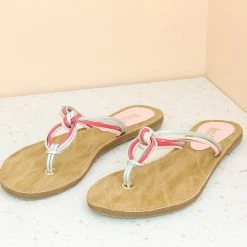 Inc.5 SALE FLAT CASUAL THONG-SILVER