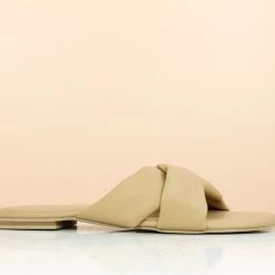 Inc.5 FLAT CASUAL HARD MULE-BEIGE