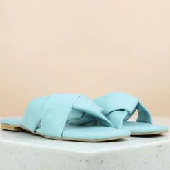 Inc.5 FLAT CASUAL HARD MULE-BLUE