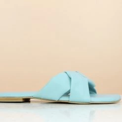 Inc.5 FLAT CASUAL HARD MULE-BLUE