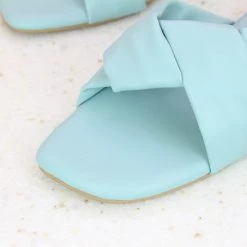 Inc.5 FLAT CASUAL HARD MULE-BLUE