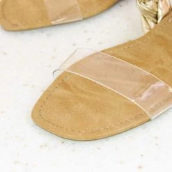 Inc.5 SALE FLAT CASUAL HARD MULE-GOLD