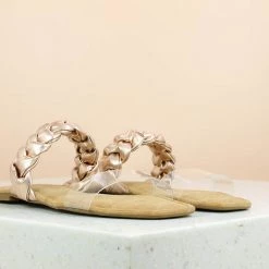 Inc.5 SALE FLAT CASUAL HARD MULE-ROSE GOLD