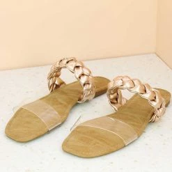 Inc.5 SALE FLAT CASUAL HARD MULE-ROSE GOLD