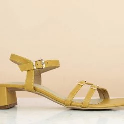 Inc.5 BLOCK HEEL SANDAL - MASTARD SALE