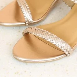 Inc.5 BLOCK HEEL WOVEN MULES