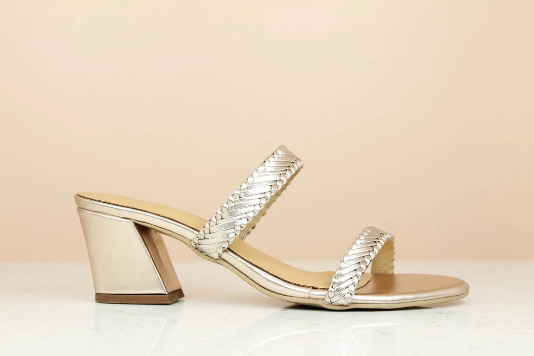 Inc.5 BLOCK HEEL WOVEN MULES 5 Inc.5 BLOCK HEEL WOVEN MULES