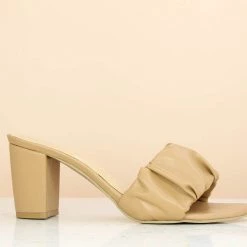 Inc.5 BLOCK HEEL MULE - BEIGE Mules