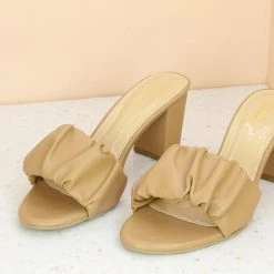 Inc.5 BLOCK HEEL MULE - BEIGE Mules