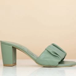 Inc.5 BLOCK HEEL MULE - GREEN