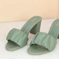 Inc.5 BLOCK HEEL MULE - GREEN