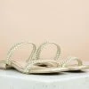 Inc.5 SALE WOVEN CASUAL MULE FLAT-GOLD