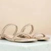 Inc.5 SALE WOVEN CASUAL MULE FLAT-ROSE GOLD