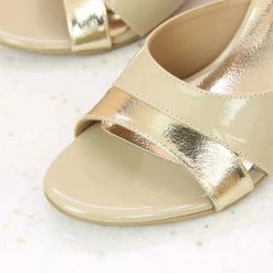 Inc.5 SALE PATTENT MULE - BEIGE