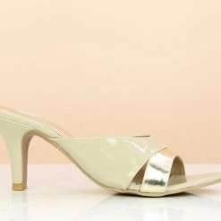 Inc.5 SALE PATTENT MULE - BEIGE