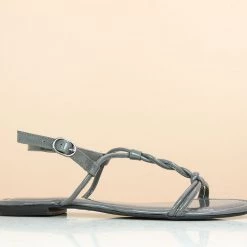 Inc.5 PATTENT FLAT SANDAL-GREY SALE