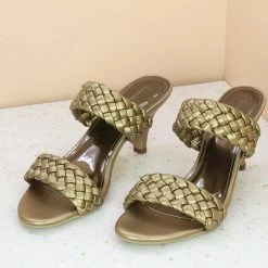 Inc.5 WOVEN DOUBLE STRAP MULE - ANTIQUE GOLD SALE